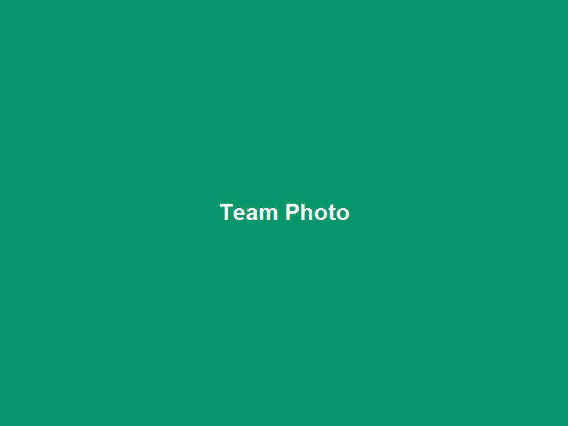 Team photo with green background